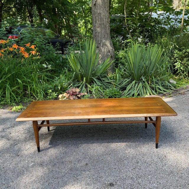 Mid Century Modern Lane Acclaim Rectangular Coffee Table by Andre Bus For Sale In Cleveland - Image 6 of 12