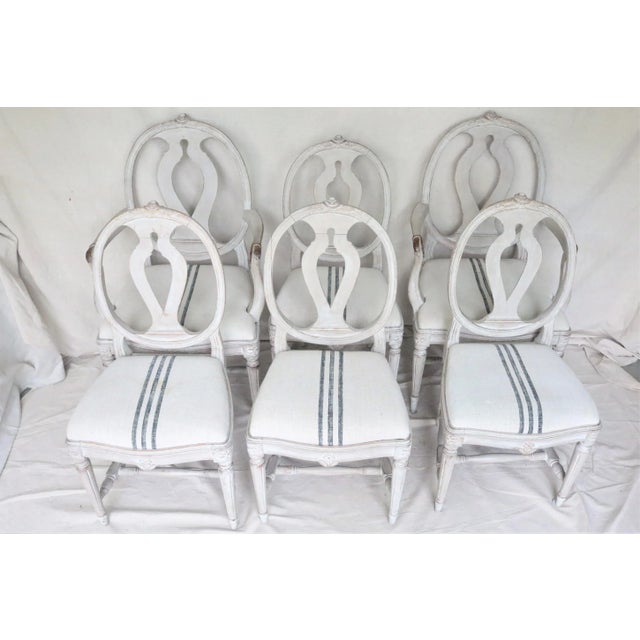 Gustavian (Swedish) Mid 19th Century Swedish Gustavian Dining Chairs, Set of 6 For Sale - Image 3 of 13