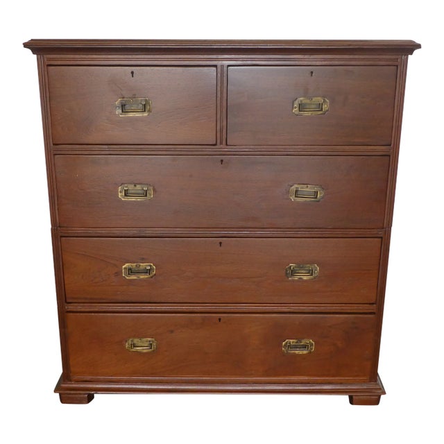 19th Century English Two Part Campaign Chest For Sale