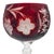 Late 20th Century Ajka Marsala Ruby Overlay Hand-Cut Crystal Hock Wine Goblet, Hungary 8" For Sale - Image 9 of 13