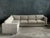 Unique custom heavy wool fabric sectional sofa designed by Milo Baughman for Forecast Furniture. Comes apart in two...