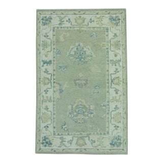 Turkish Oushak Rug 3'10"x 6' #19050 For Sale