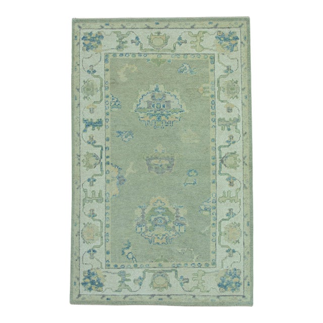 Turkish Oushak Rug 3'10"x 6' #19050 For Sale