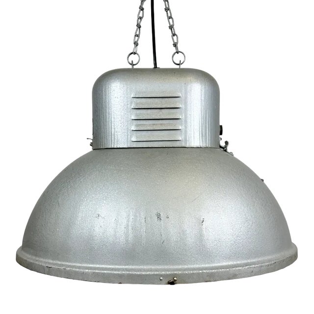 Large Oval Industrial Polish Factory Pendant Lamp from Predom Mesko, 1960s For Sale
