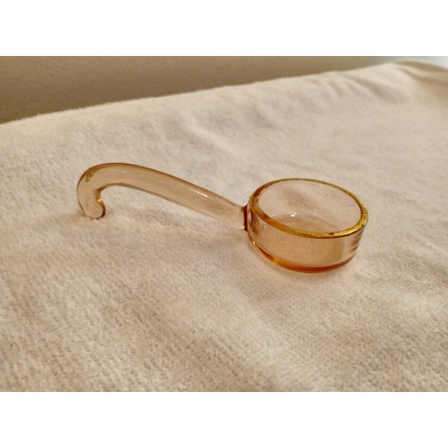 Vintage 1920's Pink Depression Glass Spoon, Ladle. Spoon is in great vintage condition without chips or cracks. Top edge...
