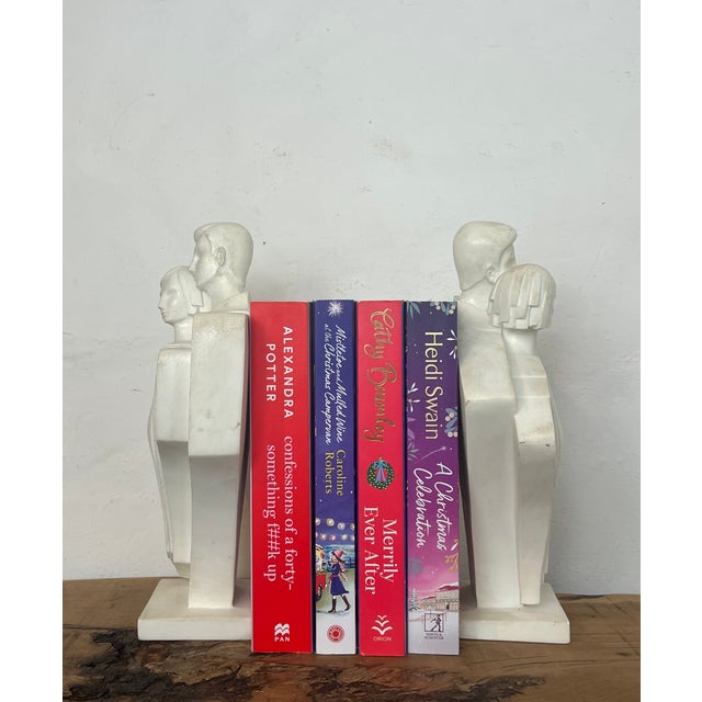 Stone Postmodern Art Deco Style Bookends by Ted Balkwill for Lindsey B. Balkweill, 1980s, Set of 2 For Sale - Image 7 of 16