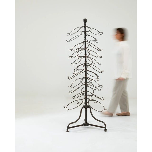 Metal Vintage French Brasserie Plate Stand For Sale - Image 7 of 12