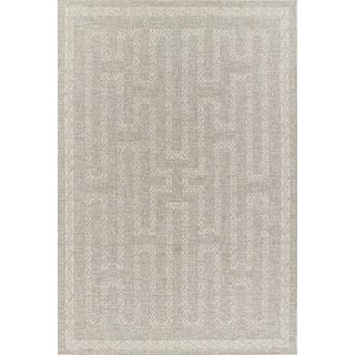 Momeni Contemporary Indoor/Outdoor Hampton Garden Rug in Grey, 5'3" x 7' For Sale