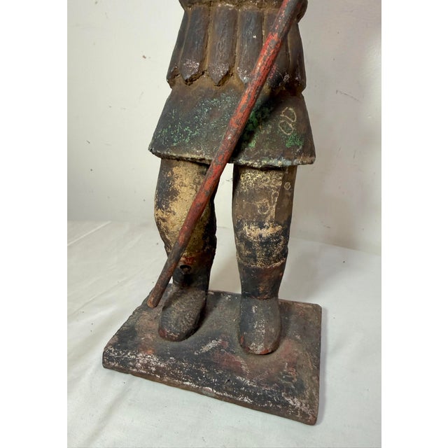 Large Antique 1600's Hand Carved Saint San Miguel Santos Religious Sculpture For Sale In New York - Image 6 of 14