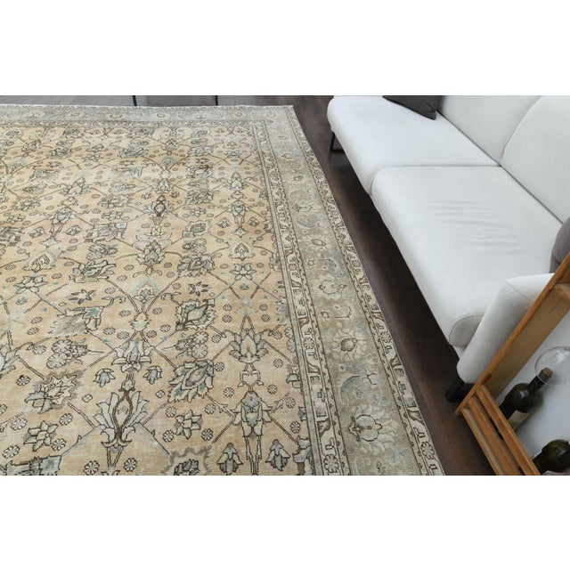 1970s Vintage Persian Handmade Wool Cotton Brown Area Rug For Sale In San Francisco - Image 6 of 11