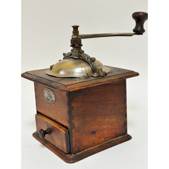 Japy Frères Antique French Coffee Grinder Beechwood and Cast Iron, Circa 1920 For Sale - Image 9 of 15