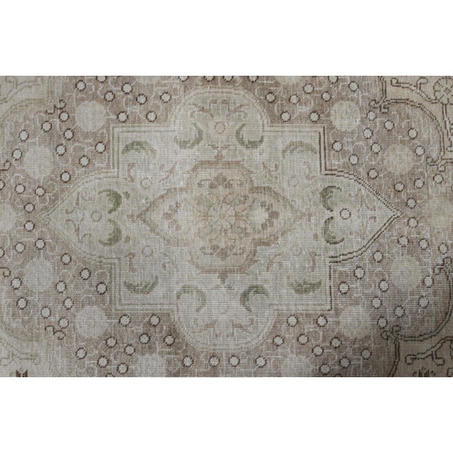 1970s Vintage Persian Handmade Wool Cotton Beige Area Rug For Sale - Image 11 of 11
