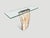 Andrianna Shamaris Petrified Wood Base and Glass Top Console Table For Sale - Image 4 of 5