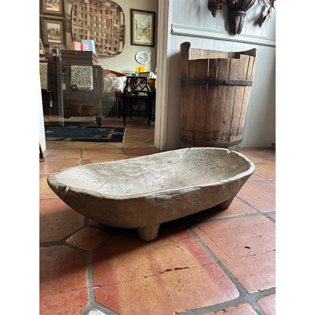 Antique Dough Bowl For Sale - Image 10 of 12