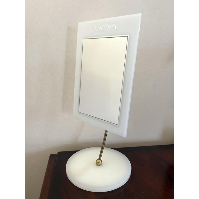 Adjustable Resin and Brass Table Mirror from Lancôme Paris, 1970s For Sale - Image 10 of 15