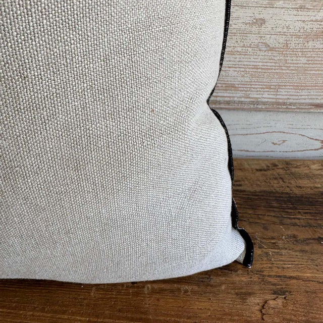 Not Yet Made - Made To Order French Stone Washed Linen Accent Pillow With Down Feather Insert For Sale - Image 5 of 5