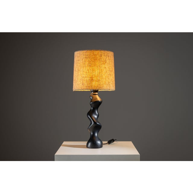 Sculptural Wooden Type 42 Table Lamp from Temde Leuchten, 1970s For Sale - Image 4 of 15