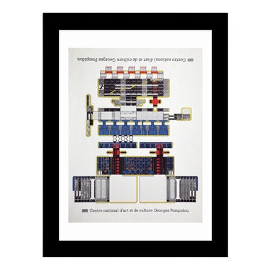 Georges Pompidou Center Poster by Vincent B. C., 1977 For Sale
