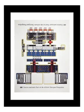 Georges Pompidou Center Poster by Vincent B. C., 1977