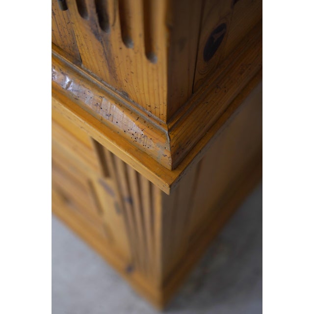 Baker Milling Road English Country Pine Linen Cabinet For Sale - Image 10 of 18