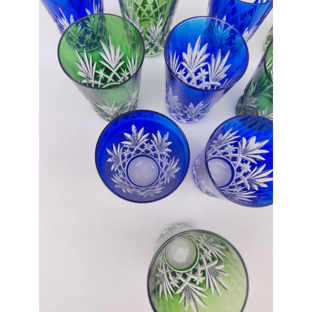 Crystal Goblets from Saint Louis, 1930s, Set of 10 For Sale - Image 3 of 8