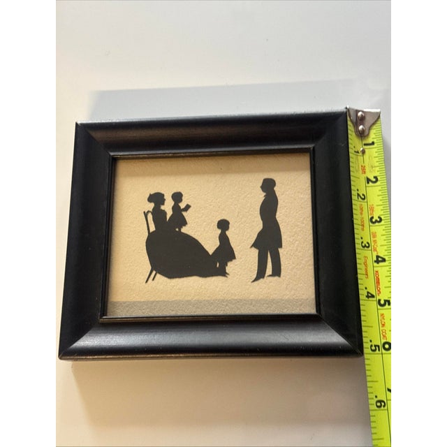Paper 19th-Century American Folk Art Multi-Figure Family Group Silhouette For Sale - Image 7 of 7
