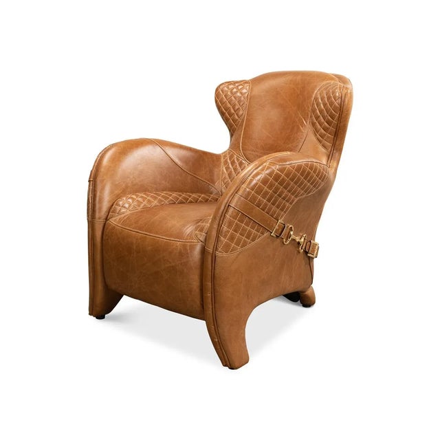 Modern Quilted Leather Armchair For Sale - Image 11 of 11