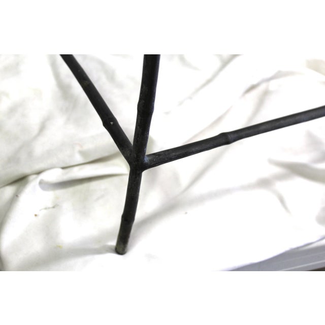 1990s Mid Century Bronze Cast Bamboo Side table . For Sale - Image 5 of 17