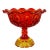 Vintage Victorian Orange Red Amberina Glass Compote Bowl For Sale - Image 10 of 10