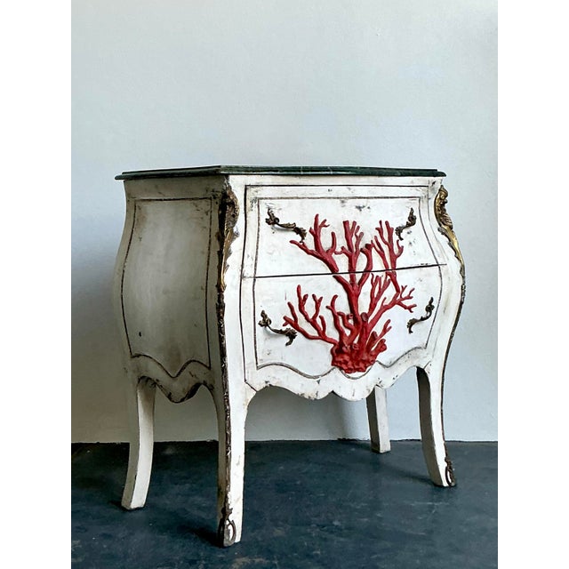 Vintage Regency Coral Branch Commode For Sale - Image 4 of 12