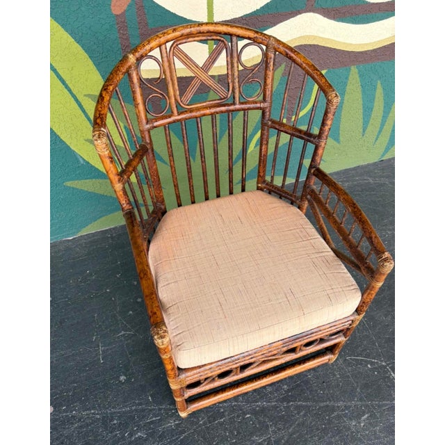 Brighton Tortoiseshell Bamboo Armchair For Sale - Image 9 of 11