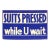Suits Pressed While U Wait Gouache Sign For Sale