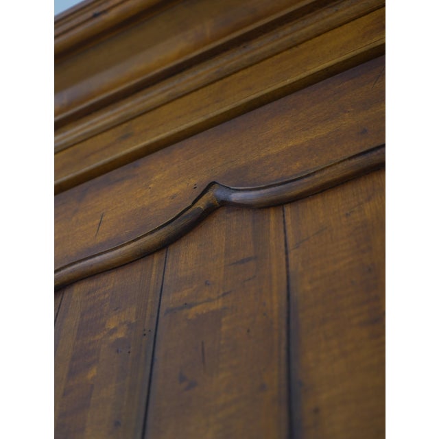 Century Large Country Distressed Finish Tv Armoire For Sale - Image 13 of 18