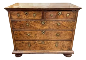 English William and Mary Walnut Chest