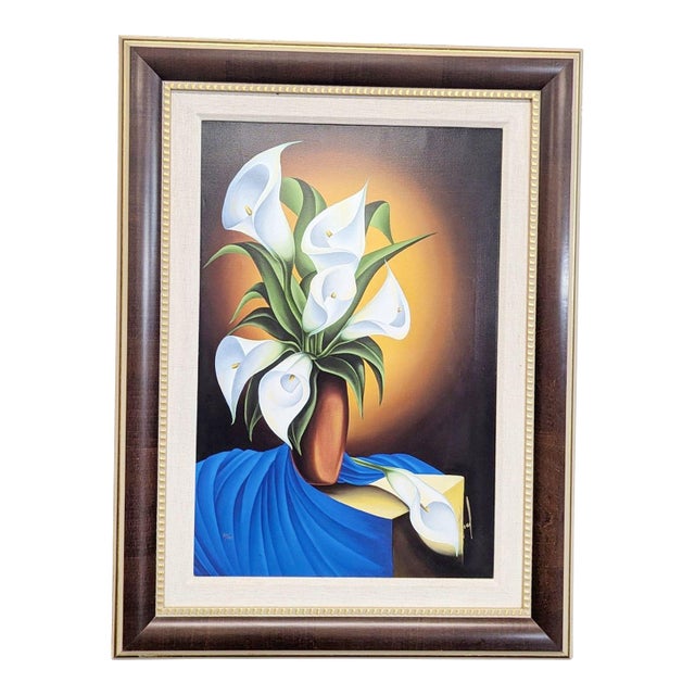 Noel Suarez Framed “Callas I” Still Life Print For Sale