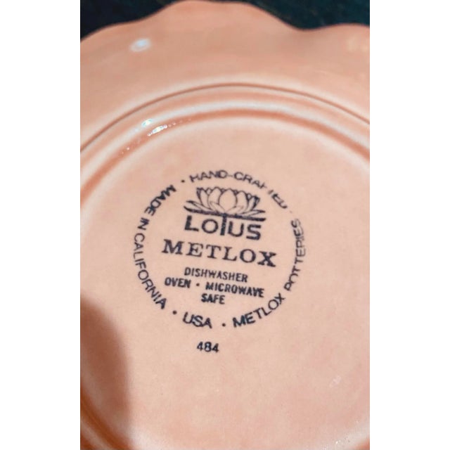 Vintage Collection of Lotus Poppytrail Metlox Plates, Made in California- Set of 12 For Sale - Image 11 of 11