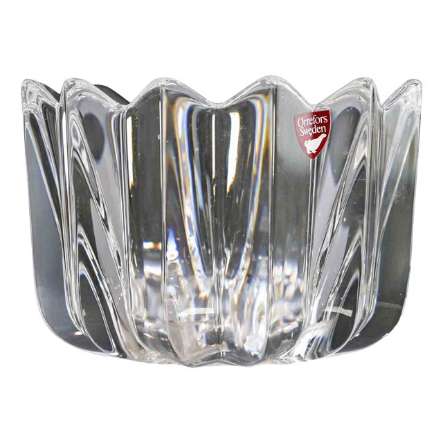 Glass Vessel from Orrefors Sweden, 1970s For Sale