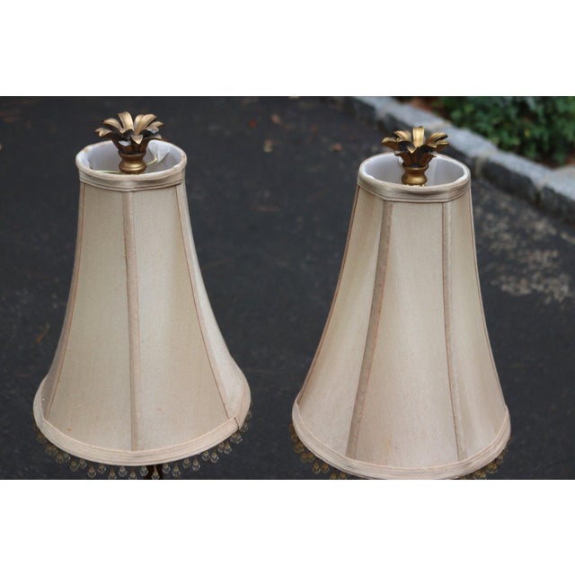 Vintage Palm Tree Buffet Lamps - a Pair For Sale - Image 4 of 4