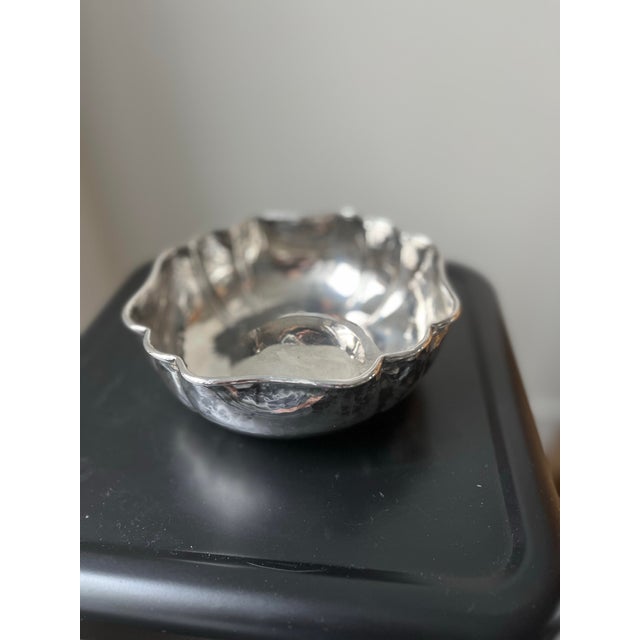 Christian Dior 1960s Christian Dior Silver Plate Pleated Bowl For Sale - Image 4 of 9