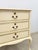 Wood Beige Vintage Provincial Chest of Three Drawers Storage Wood Dresser Lock/Keys For Sale - Image 7 of 11
