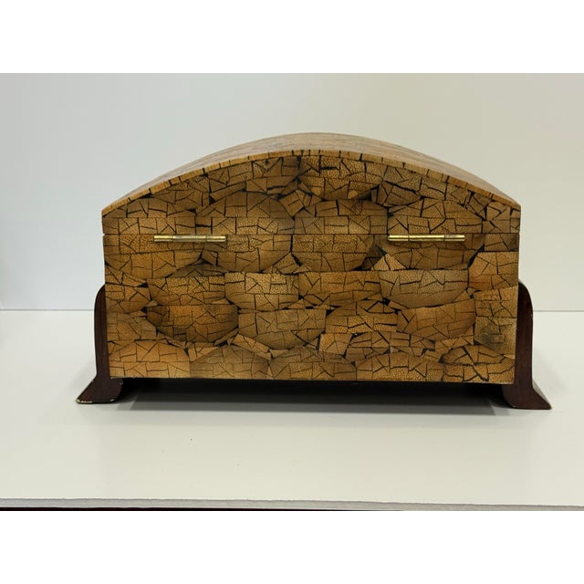 Wood Vintage 1980's Coconut Shelf Maitland Smith Decorative Box For Sale - Image 7 of 7