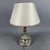 Large Silver-Plated Brass and Wood Table Lamp, 1960s For Sale - Image 3 of 12