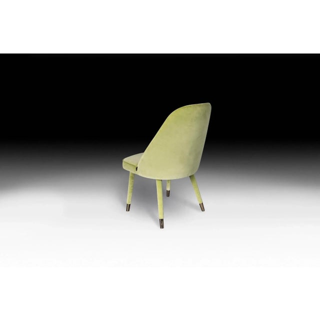 Light Green Nobili Velvet Paulette Side Chair from VGnewtrend, in New conditions. Designed from 2000 Labeled by...
