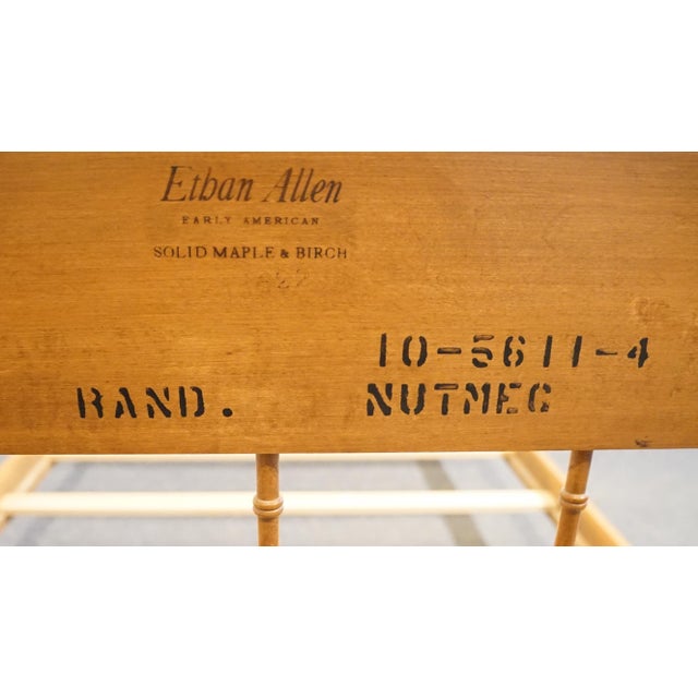 Ethan Allen Heirloom Nutmeg Maple Colonial Early American Full Size Spindle Bed 10-5611 For Sale - Image 10 of 11