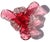 Beautiful vintage Murano hand blown Sommerso cranberry pink red color and controlled bubbles Italian art glass decorative...