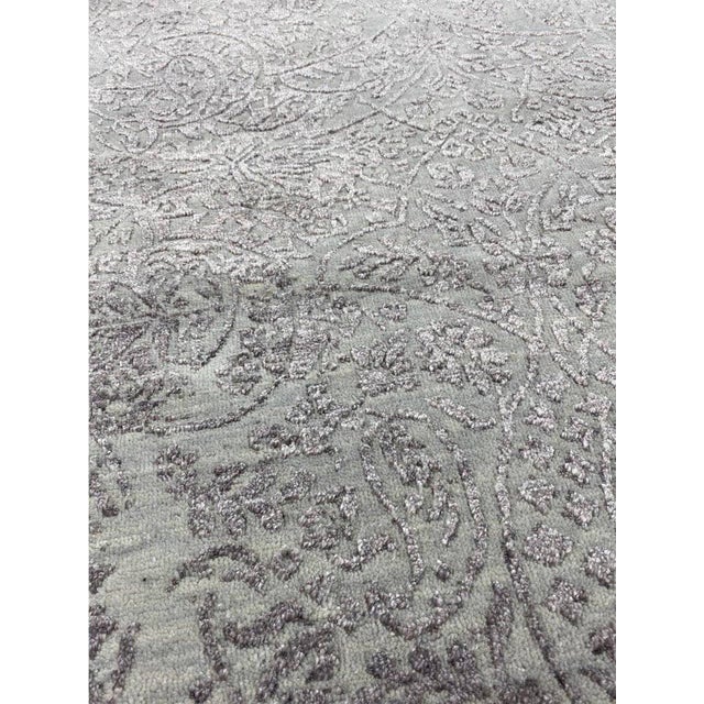 Gray 1990s Handwoven Transitional Area Rug 9x12 For Sale - Image 8 of 10