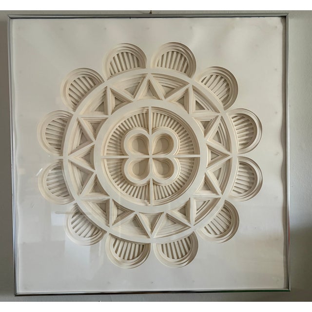 Mid-Century Modern 1970s Nancy Miller Hand-Cut Layered Paper Geometric Wall Art For Sale - Image 3 of 14