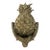 Vintage Solid Brass Figural Pineapple Door Knocker For Sale