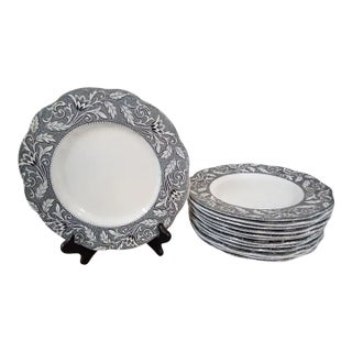 J G Meakin Sterling Renassance Dinner Plates- Set of 12 For Sale