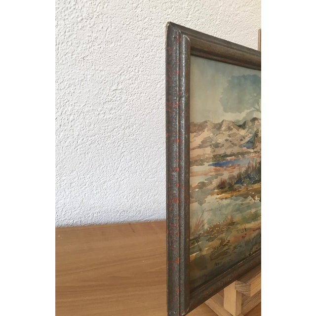 Paper Louys Van Den Bussche, Les dunes sur la côte belge, 1927, Watercolor on Paper, Framed For Sale - Image 7 of 10